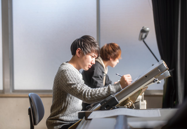 写真:材料実験の様子